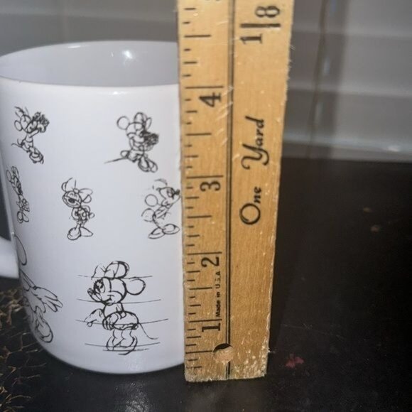 Minnie Mouse Character Construction Mug White & Black 4" Tall Disney Ceramic Tha - Picture 5 of 10